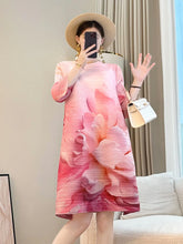 Luxury Pleated Floral Midi Dress